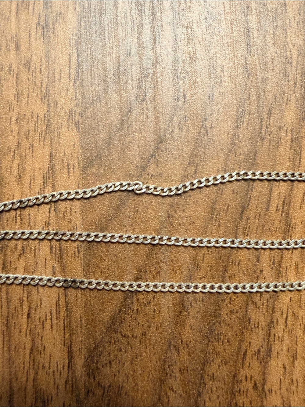 Sterling Silver Curb Chain Necklace - Silver